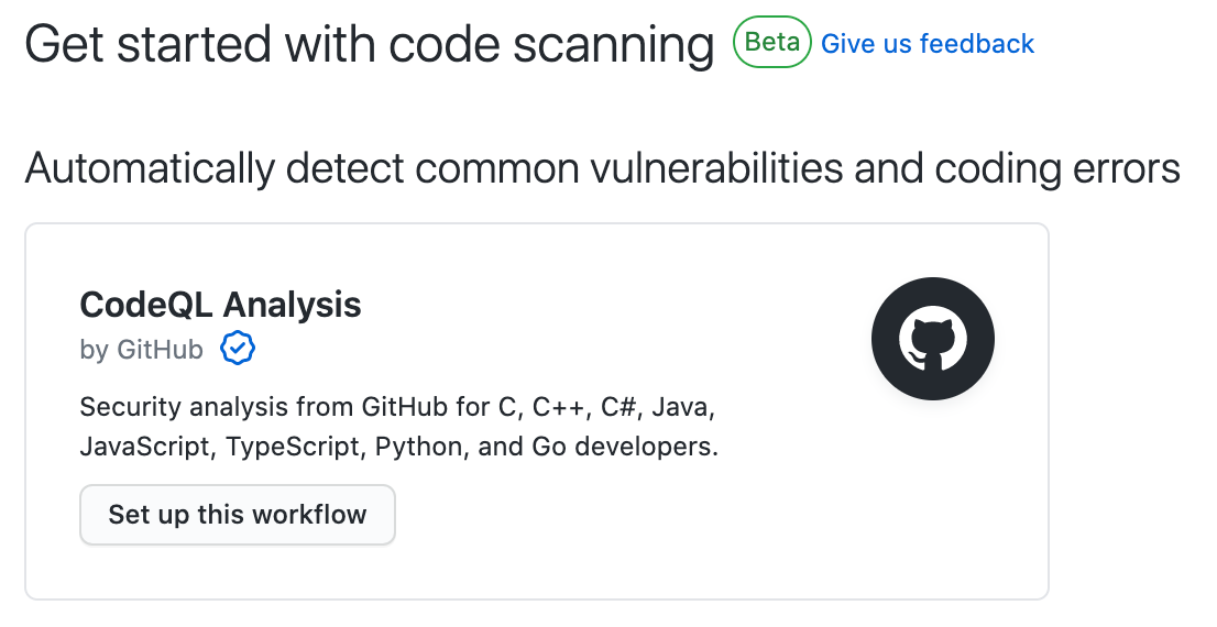 Security Scanning Setup