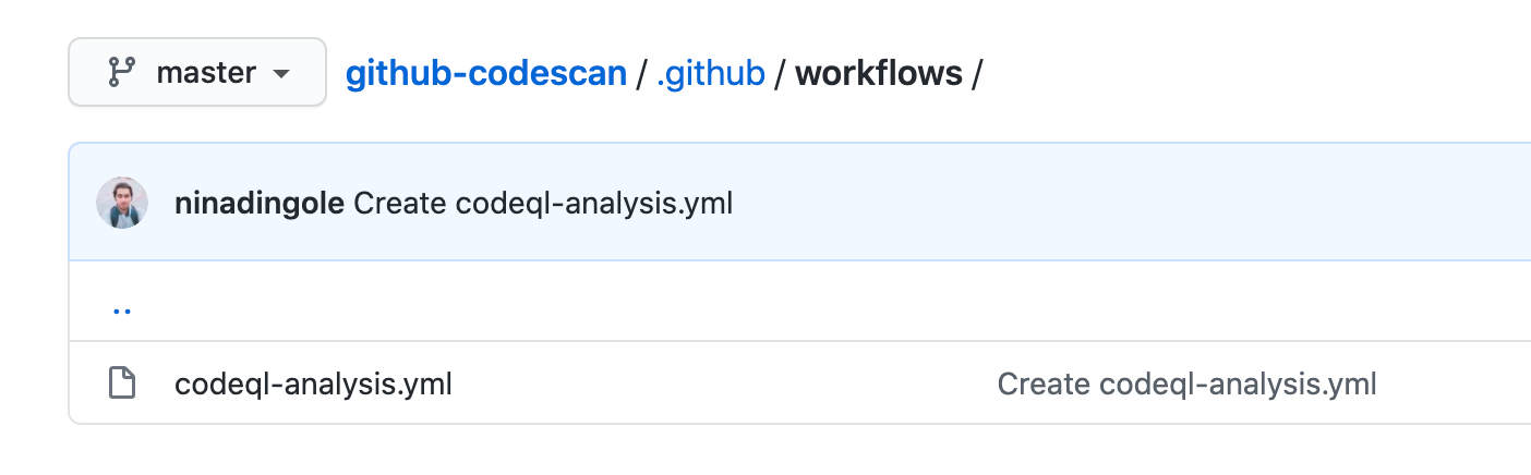 Committed CodeQL anaylsis file