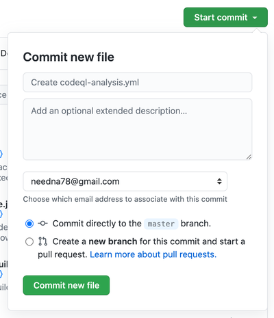 Commit Dialog
